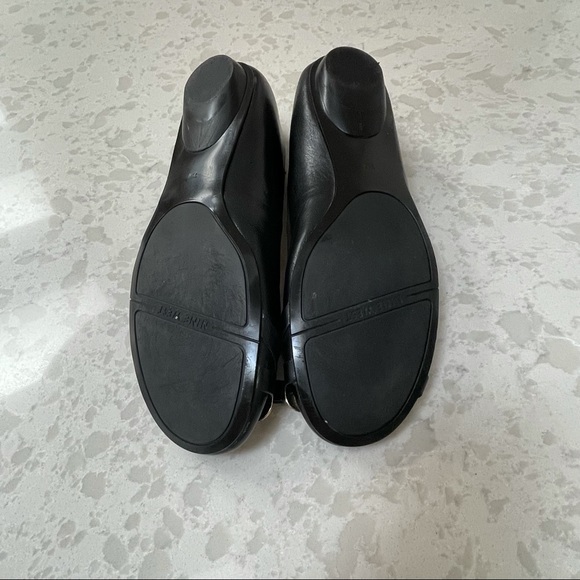 Nine West | Ballet Flats | “Ruesen” |Leather | Black w/Gold Buckle | 7 - Picture 5 of 8